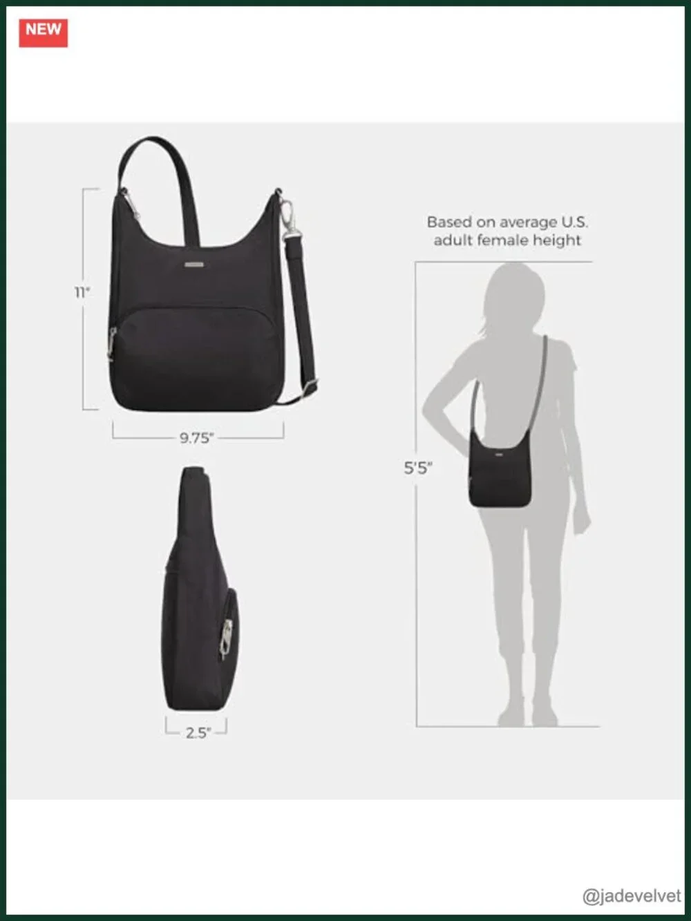 Anti-Theft Classic Essential Messenger Bag with RFID Blocking
